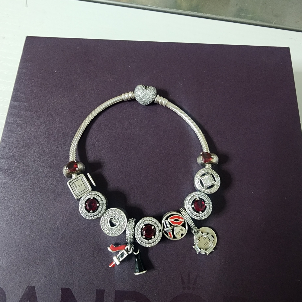 Pandora Silver Bracelet With Charms